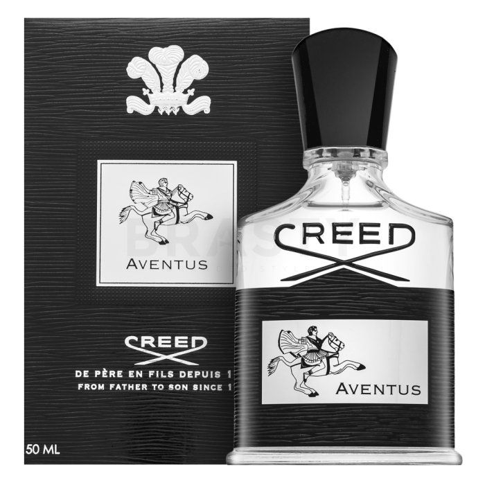 Creed Aventus perfume bottle and packaging on a white background
The Style Hub