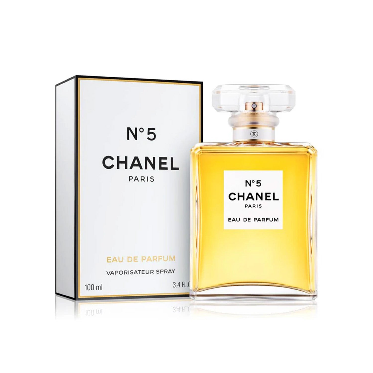 Chanel No. 5 perfume bottle and packaging on a white background The Style Hub